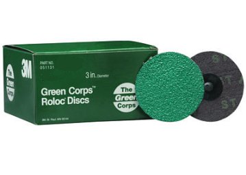3M 3" 264F Green Corps Roloc Grinding Discs