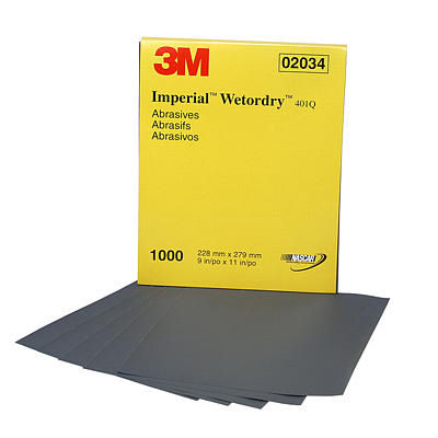 3M 9" x 11" 401Q Imperial Wetordry "A" Weight Sandpaper